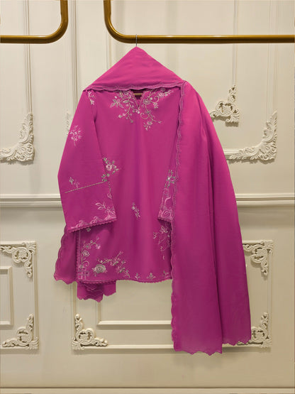 AGHA NOOR 2 Piece - Embroidered Cambric Suit