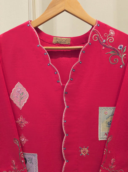 AGHA NOOR 2 Piece - Embroidered Cambric Suit