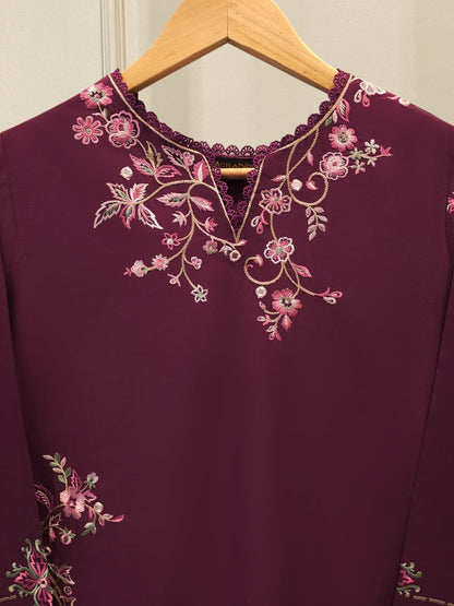 Pure Embroidered Cambric Shirt