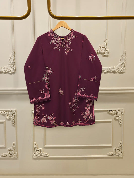 Pure Embroidered Cambric Shirt