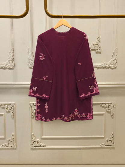 Pure Embroidered Cambric Shirt
