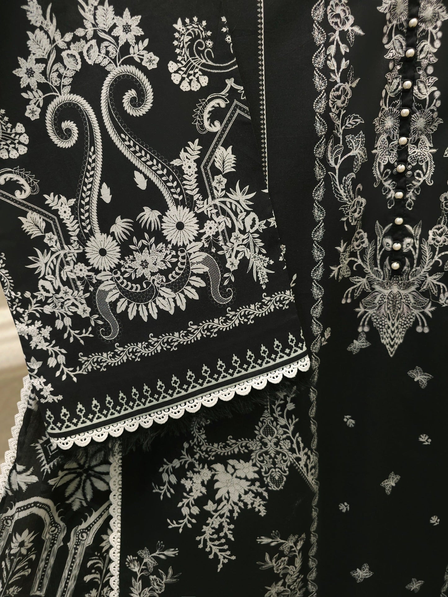 2-Piece Digital Printed Cambric Suit