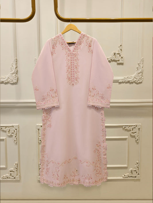 2 Piece - Embroidered Cambric Suit