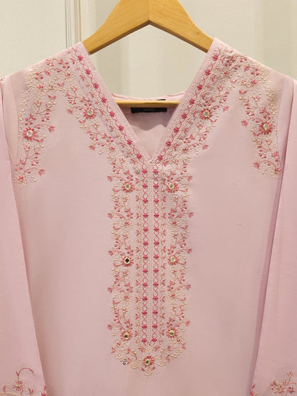 2 Piece - Embroidered Cambric Suit