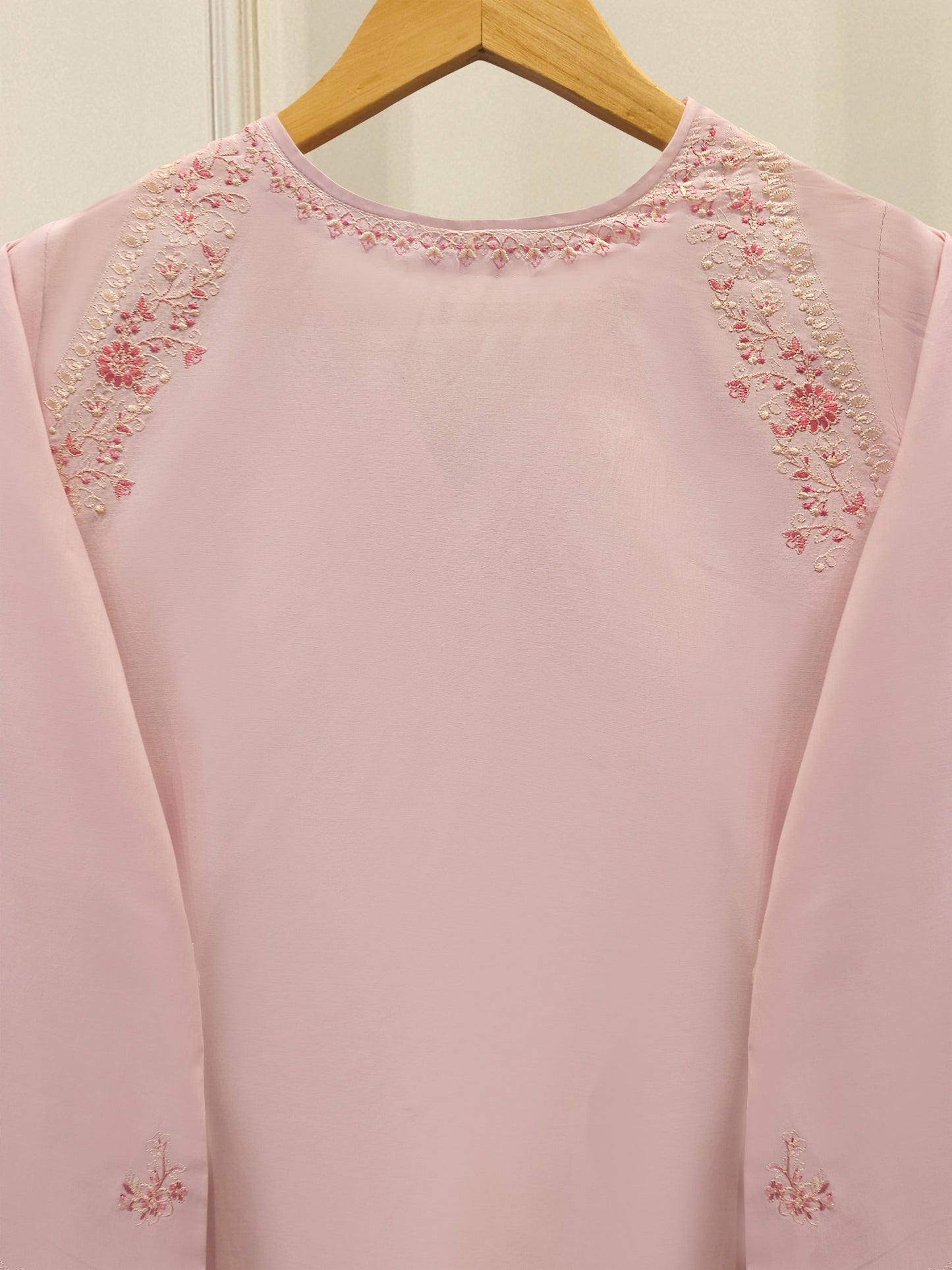 2 Piece - Embroidered Cambric Suit