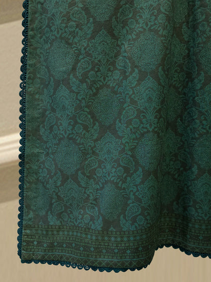 2 Piece -Embroidered Digital Printed Cambric Suit