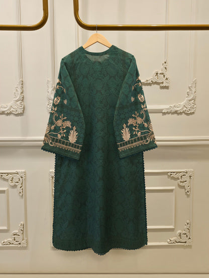 2 Piece -Embroidered Digital Printed Cambric Suit