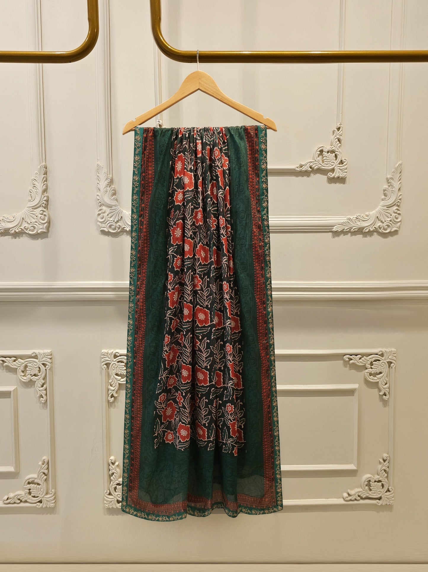 2 Piece -Embroidered Digital Printed Cambric Suit