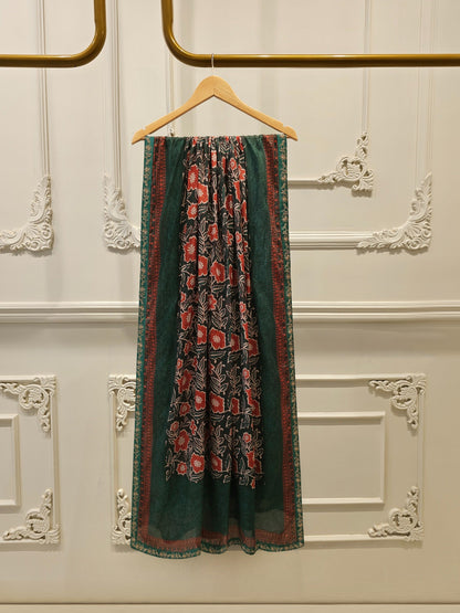 2 Piece -Embroidered Digital Printed Cambric Suit
