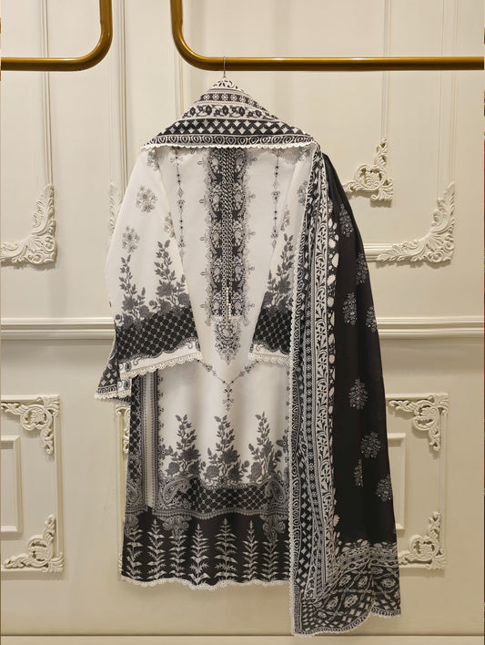 2-Piece Digital Printed Cambric Suit