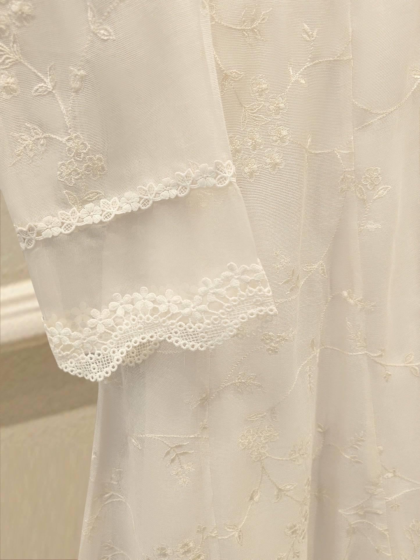 2 Piece - Pure Embroidered Cotton Net Suit