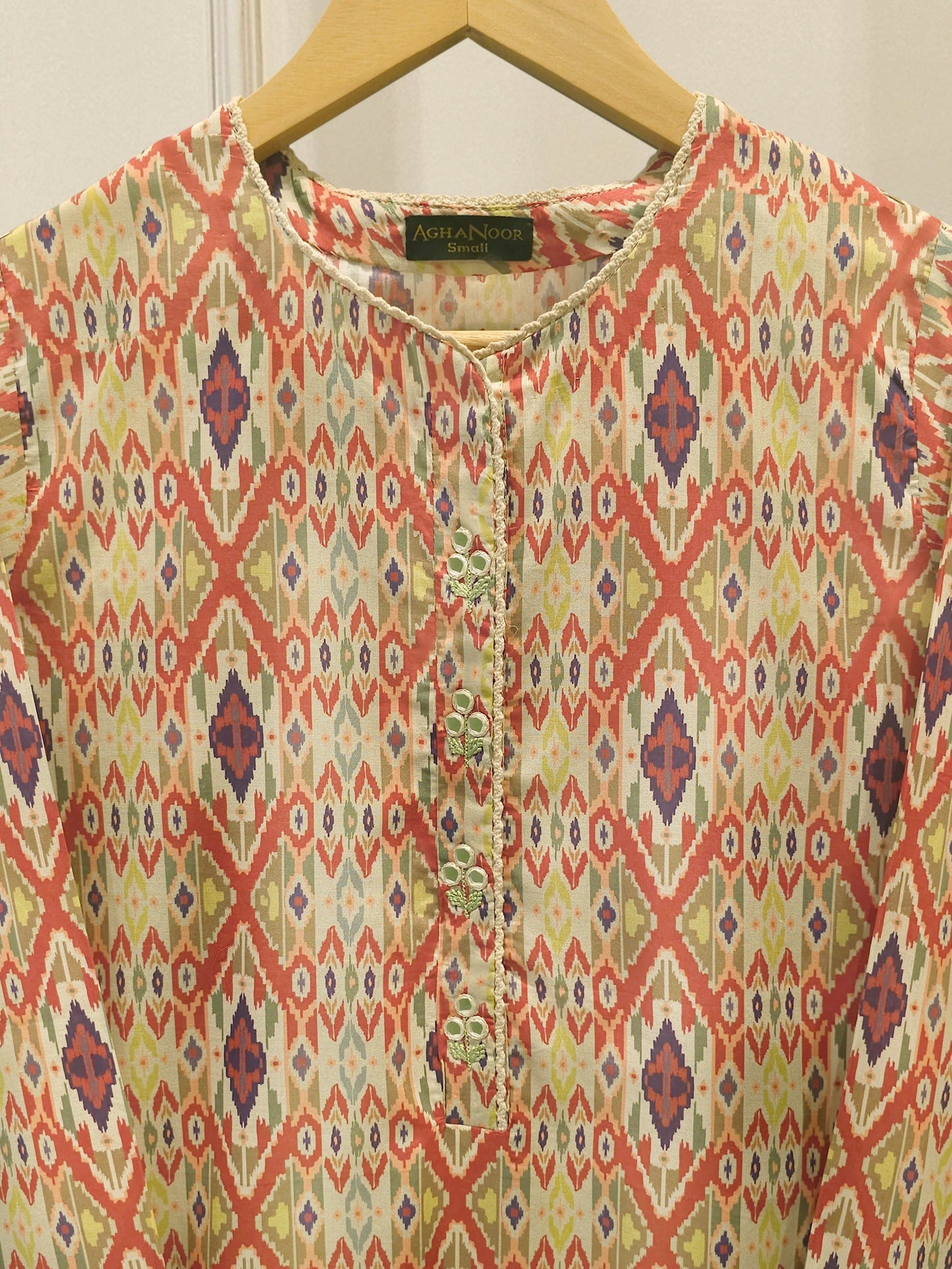 2-Piece Digital Printed Cambric Suit