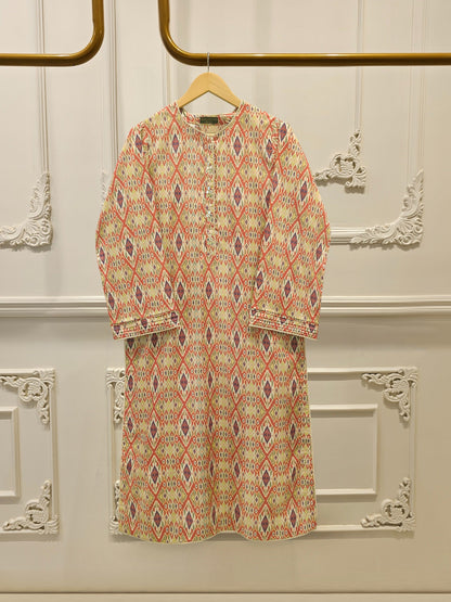 2-Piece Digital Printed Cambric Suit