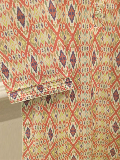 2-Piece Digital Printed Cambric Suit