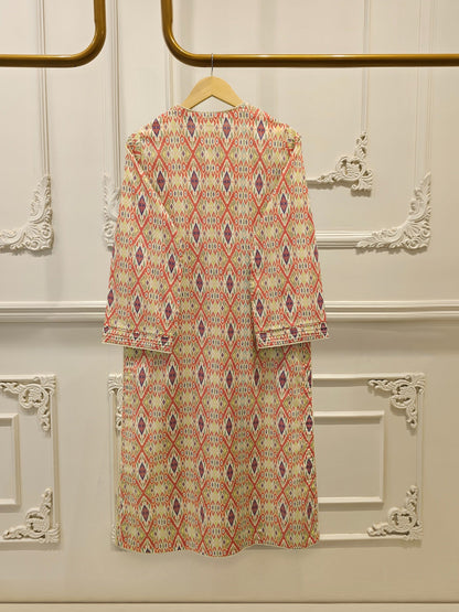 2-Piece Digital Printed Cambric Suit