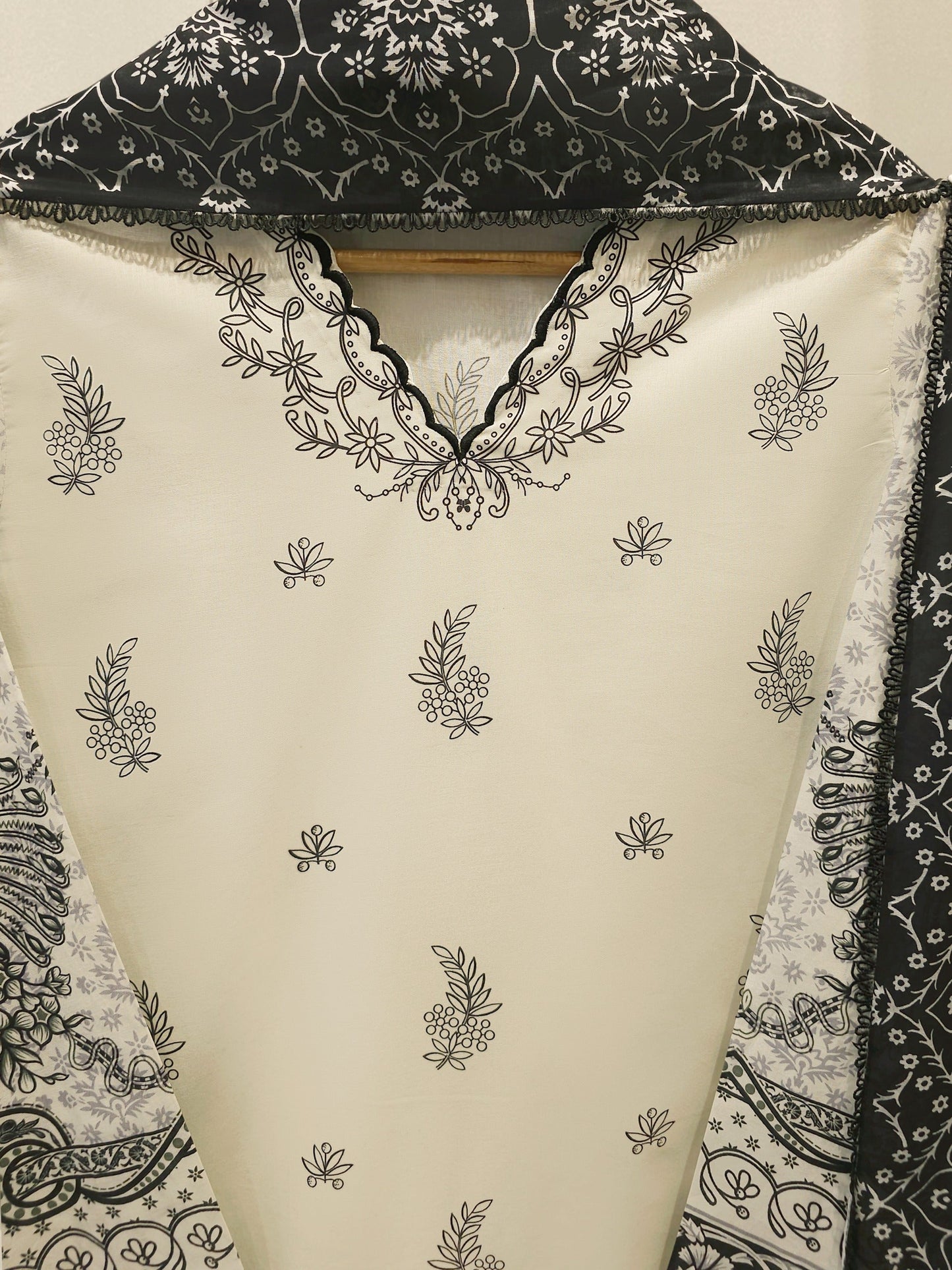 2-Piece Digital Printed Cambric Suit