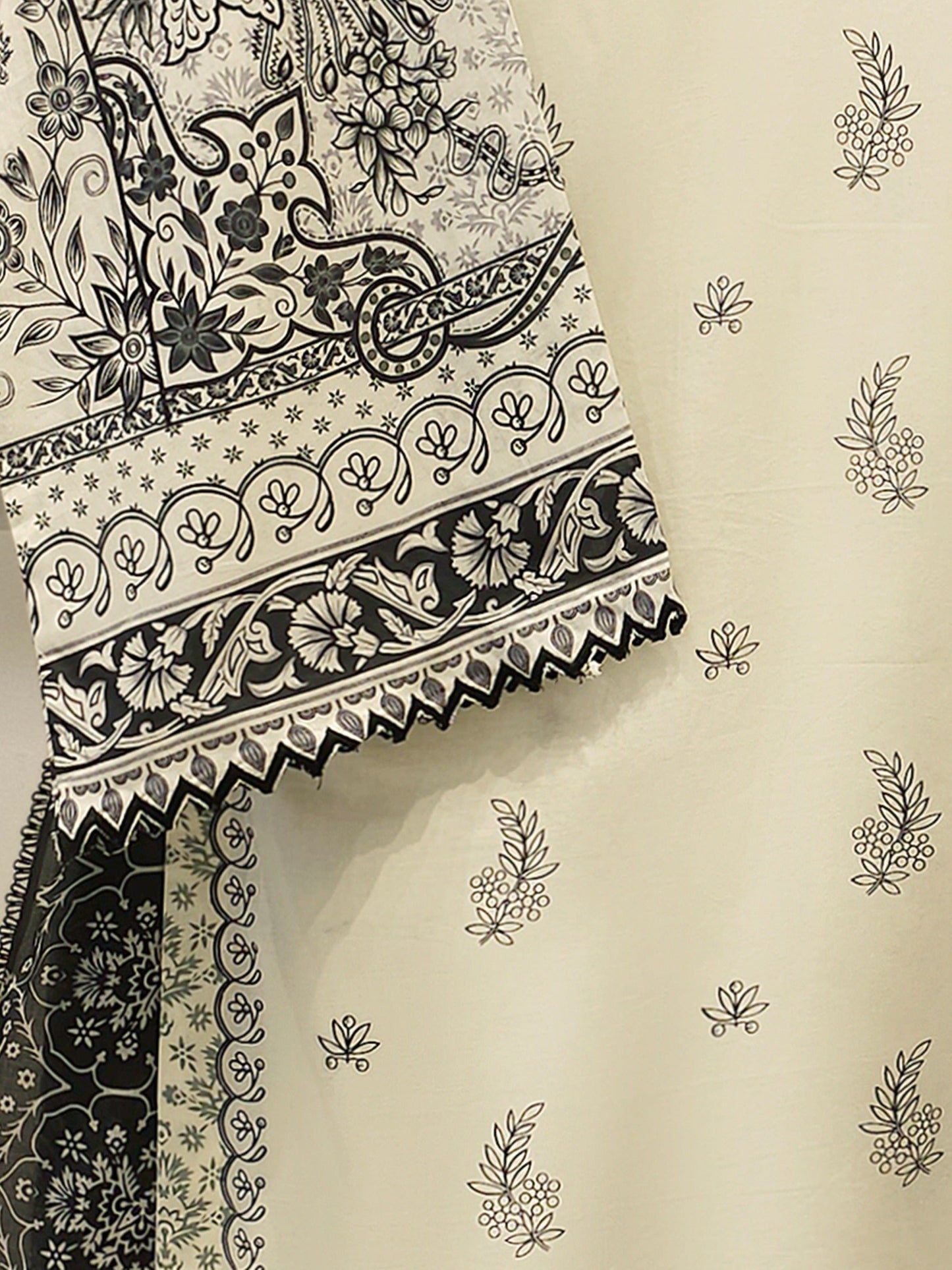 2-Piece Digital Printed Cambric Suit