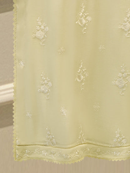 2 Piece - Pure Embroidered Cotton Net Suit