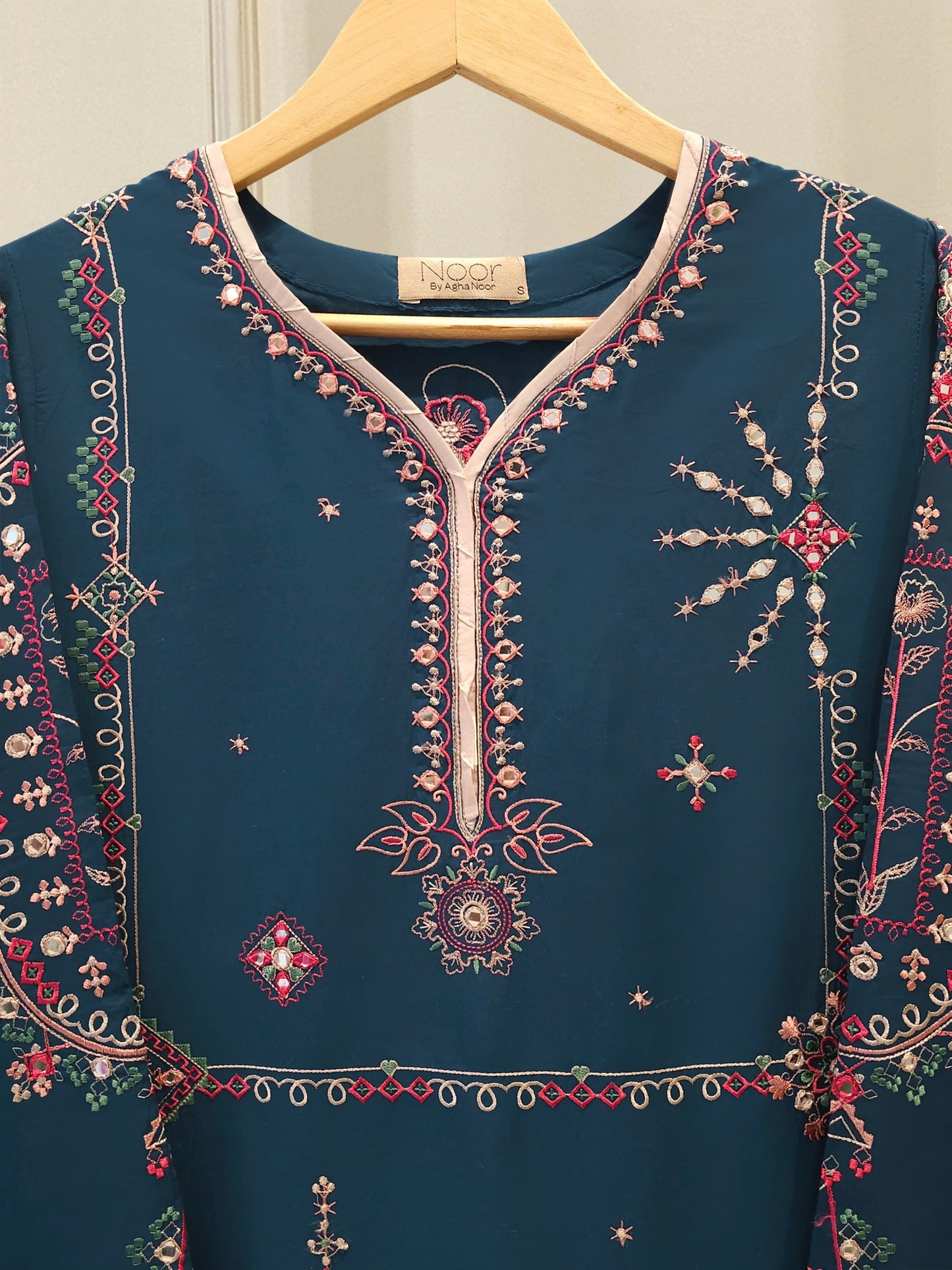 2 Piece - Embroidered Cambric Suit
