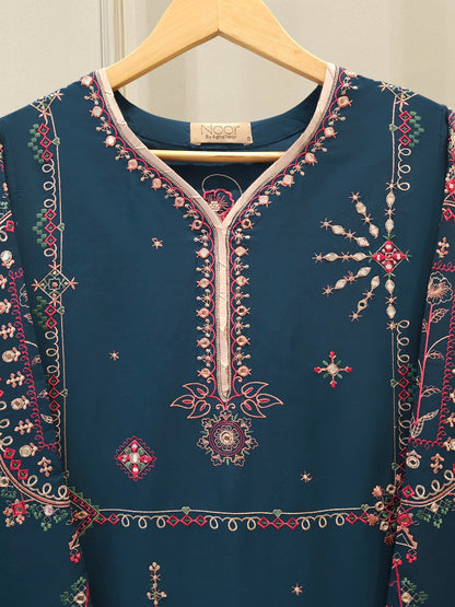 2 Piece - Embroidered Cambric Suit