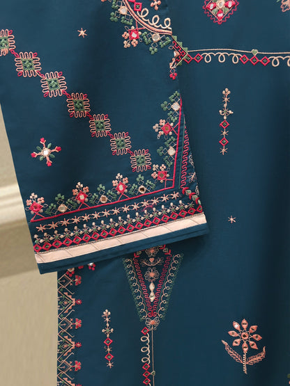 2 Piece - Embroidered Cambric Suit