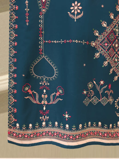 2 Piece - Embroidered Cambric Suit