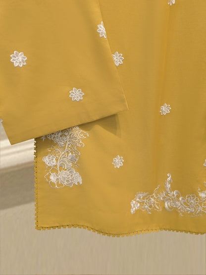 3 Piece - Embroidered Cambric Suit
