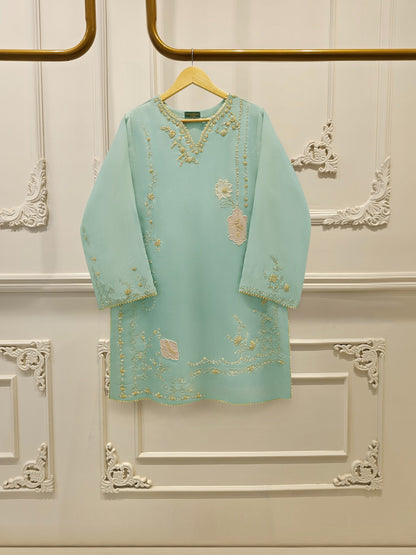 2 Piece- Pure Sheesha Silk Embroidered Suit