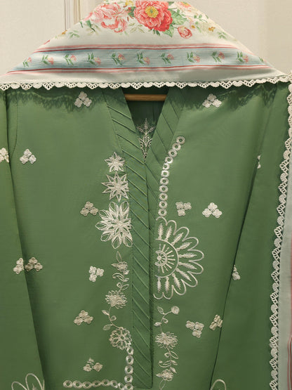 3 Piece - Embroidered Cambric Suit
