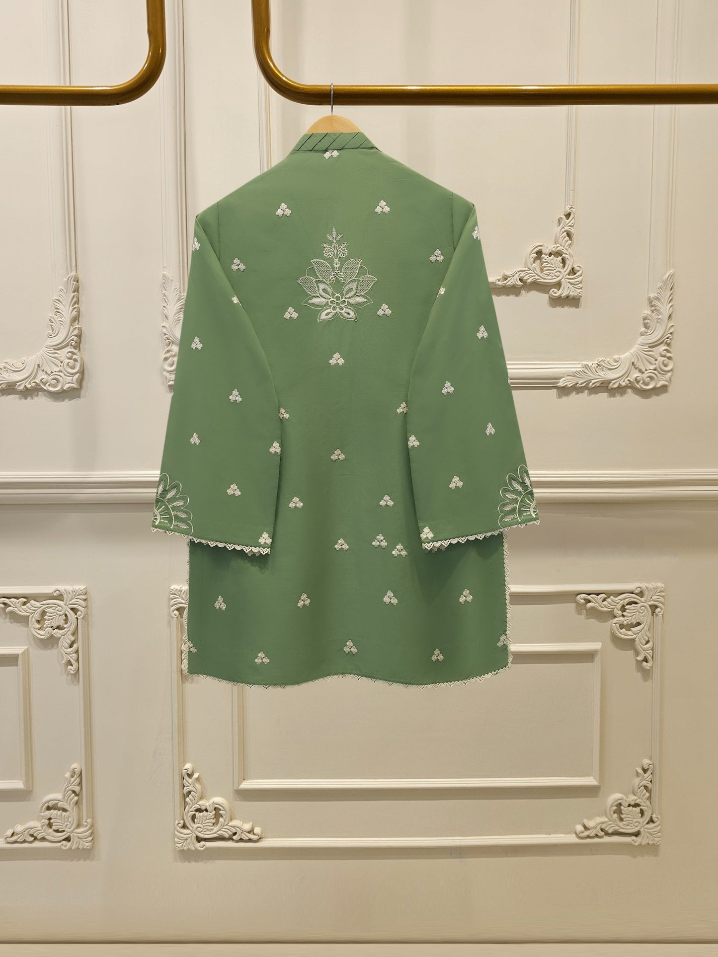 3 Piece - Embroidered Cambric Suit