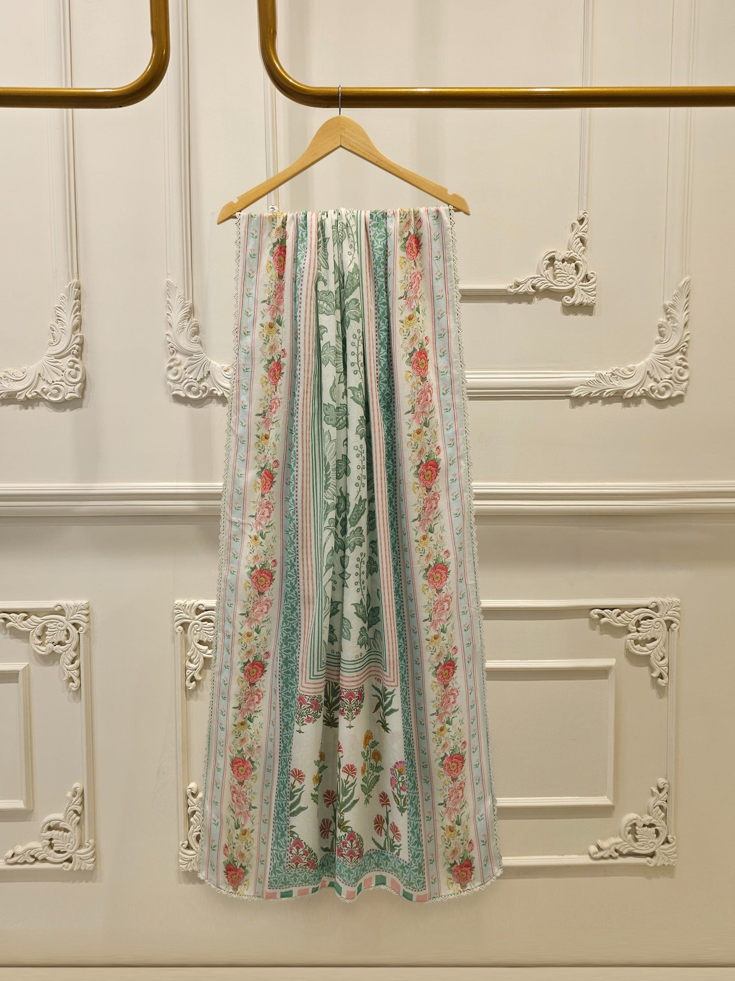 3 Piece - Embroidered Cambric Suit
