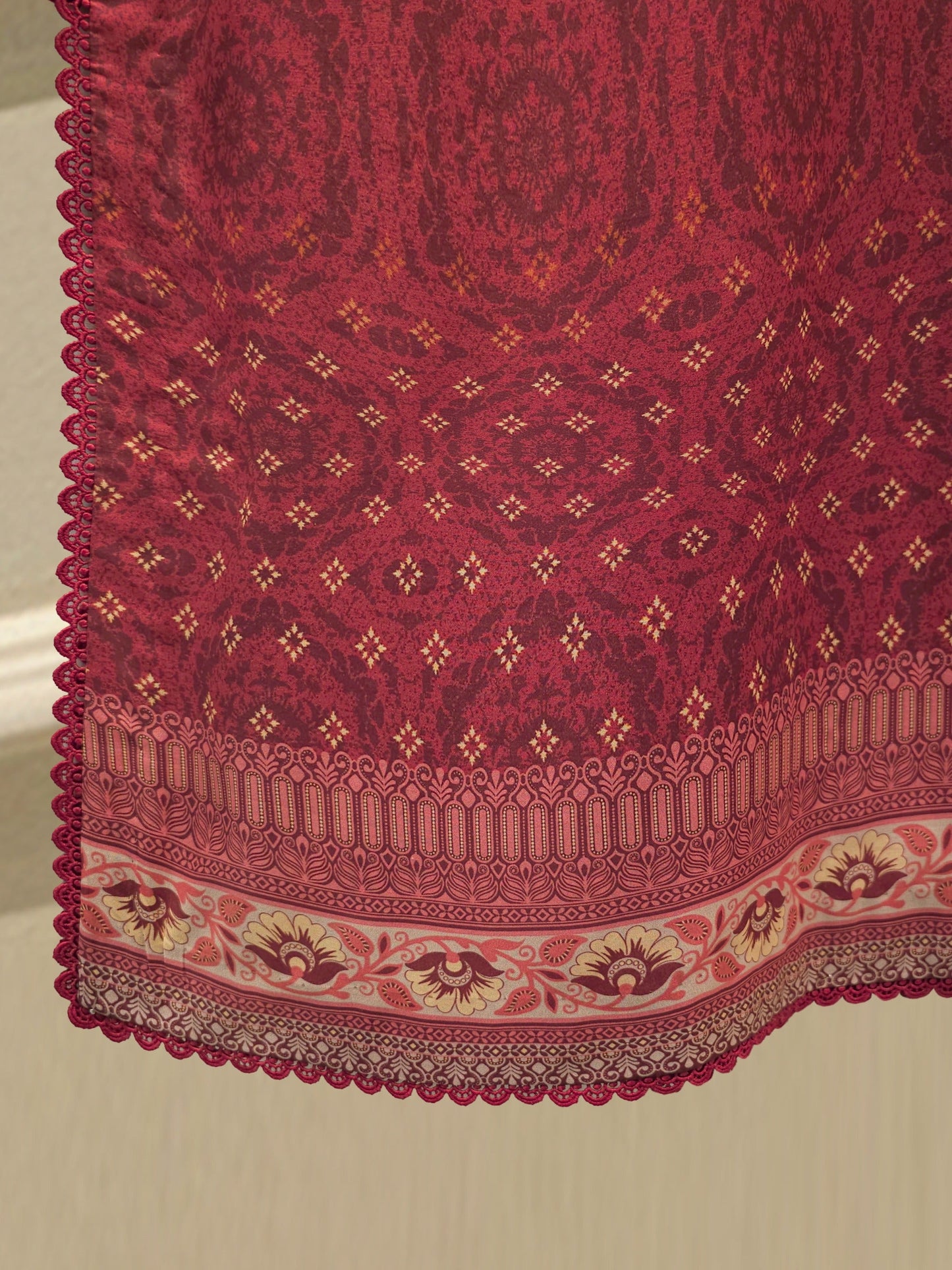 2-Piece Digital Printed & Embroidered Cambric Suit