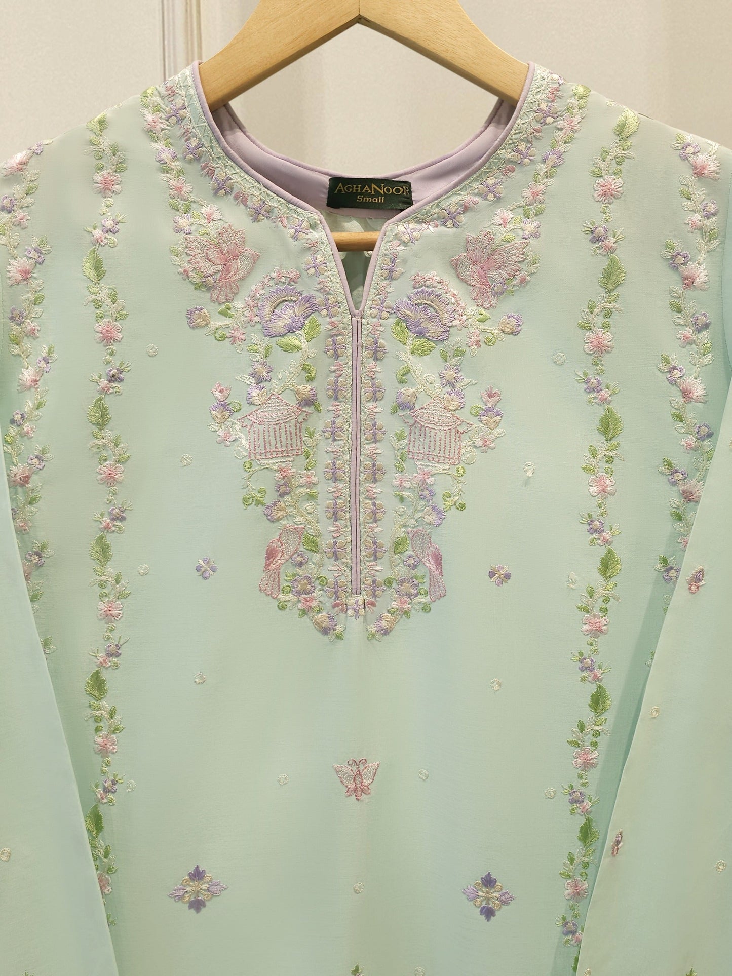 2 Piece - Embroidered Cambric Suit