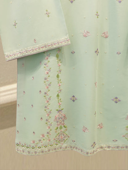 2 Piece - Embroidered Cambric Suit