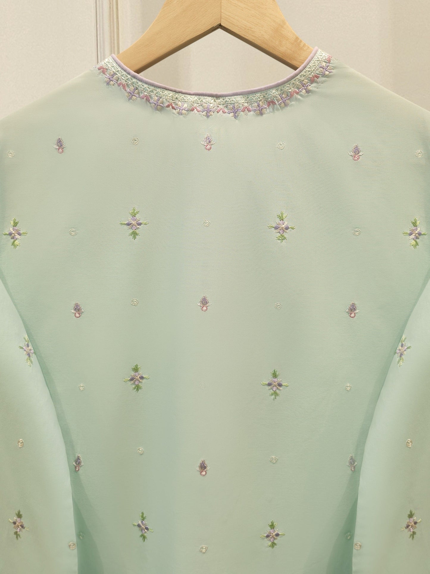 2 Piece - Embroidered Cambric Suit