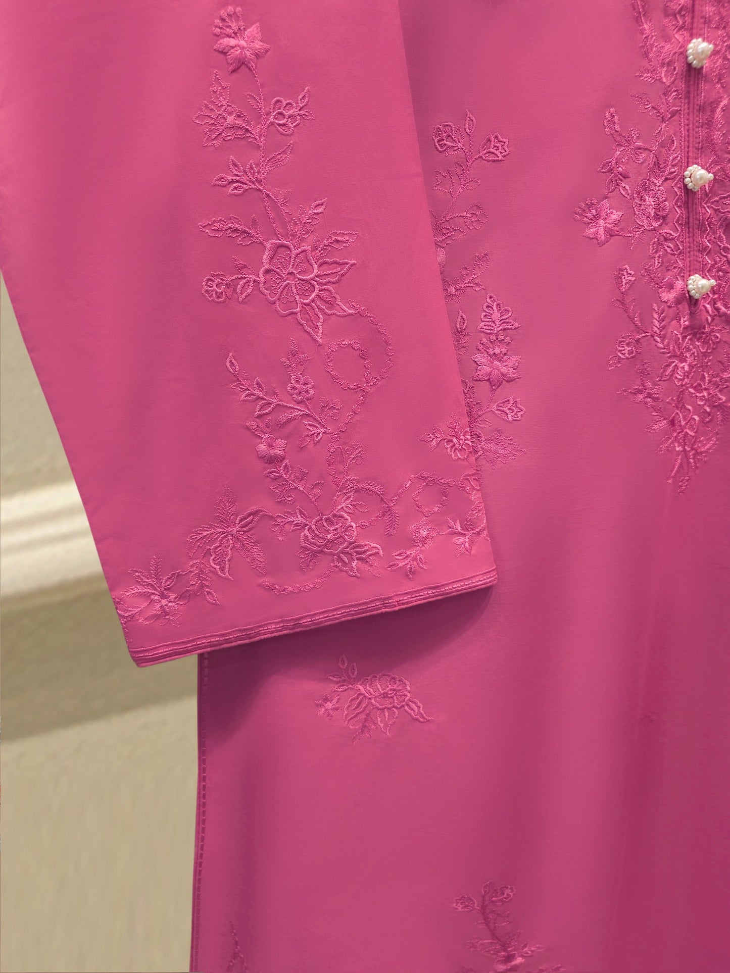 3 Piece - Embroidered Cambric Suit