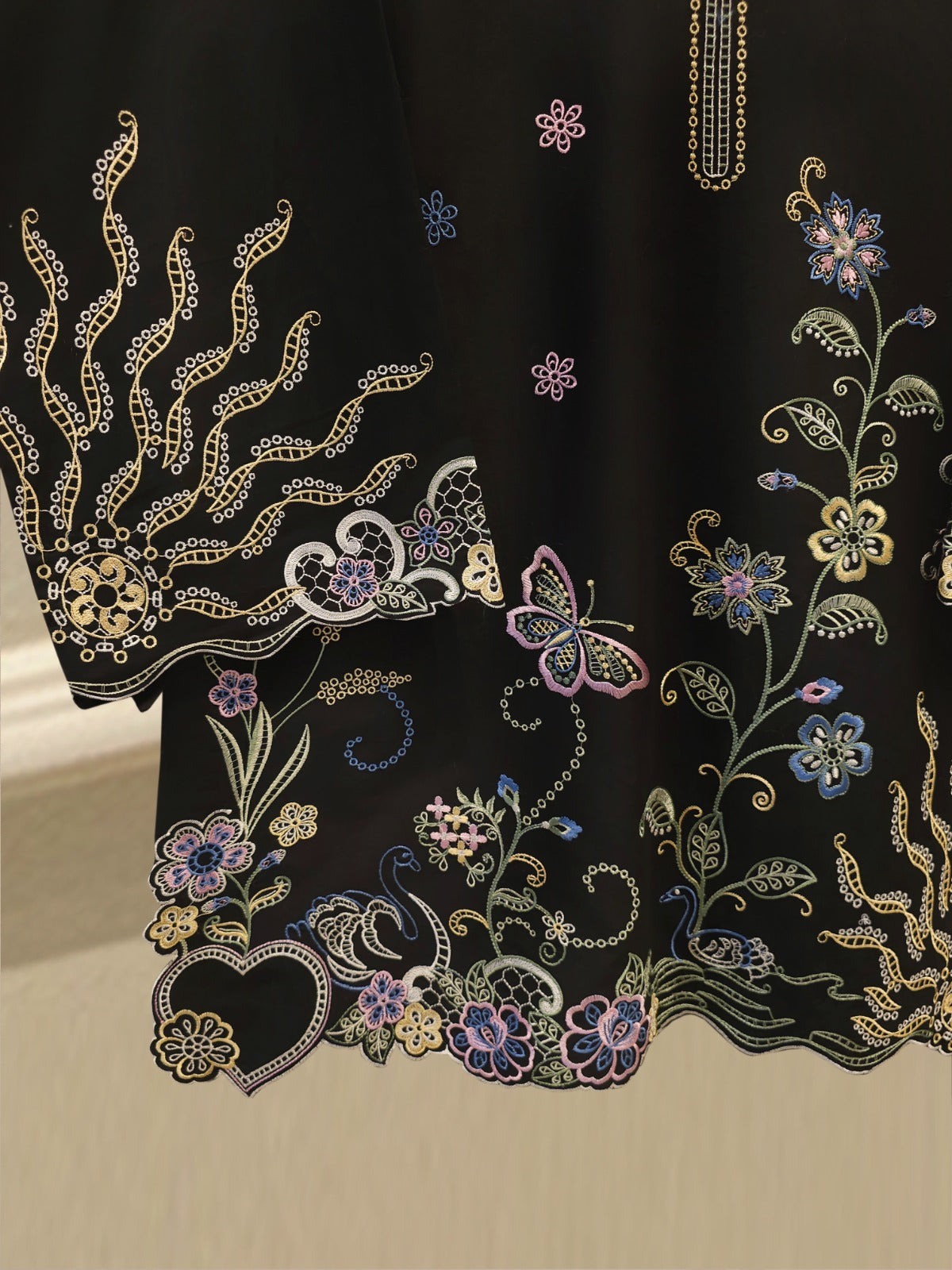 2 Piece - Embroidered Cambric Suit