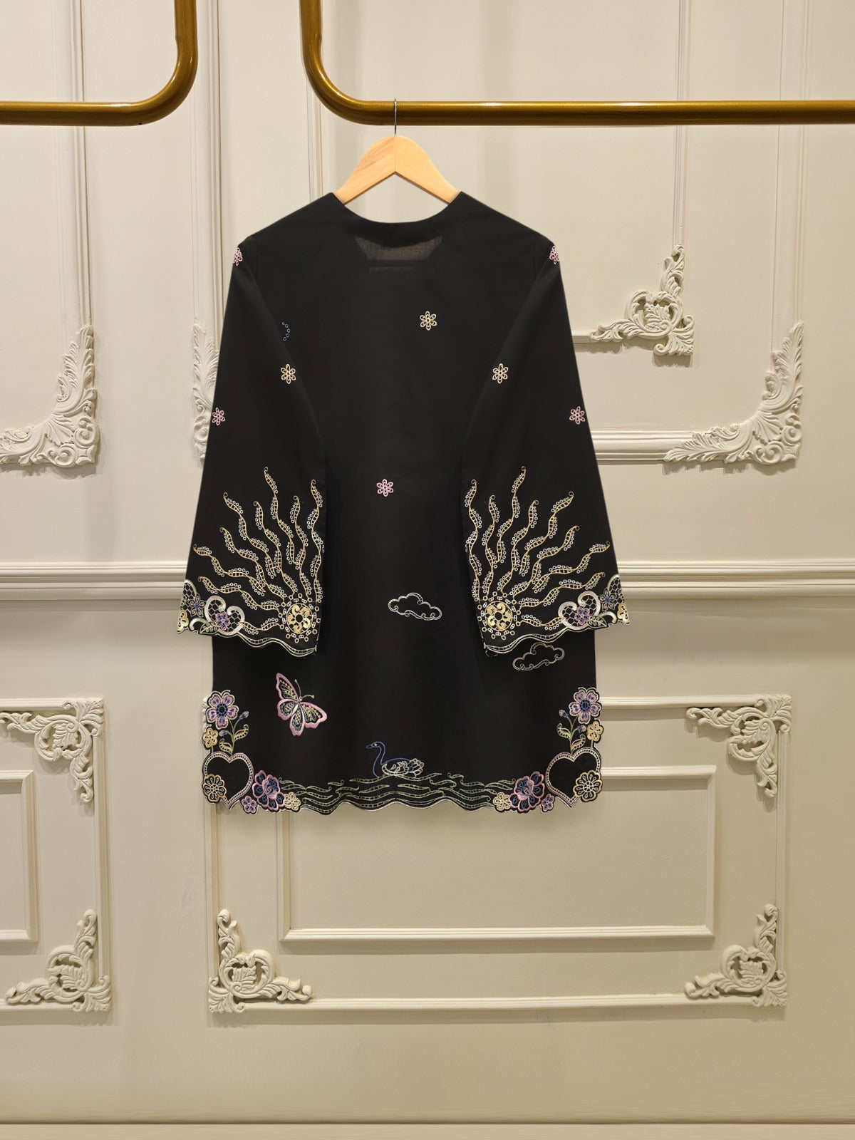 2 Piece - Embroidered Cambric Suit