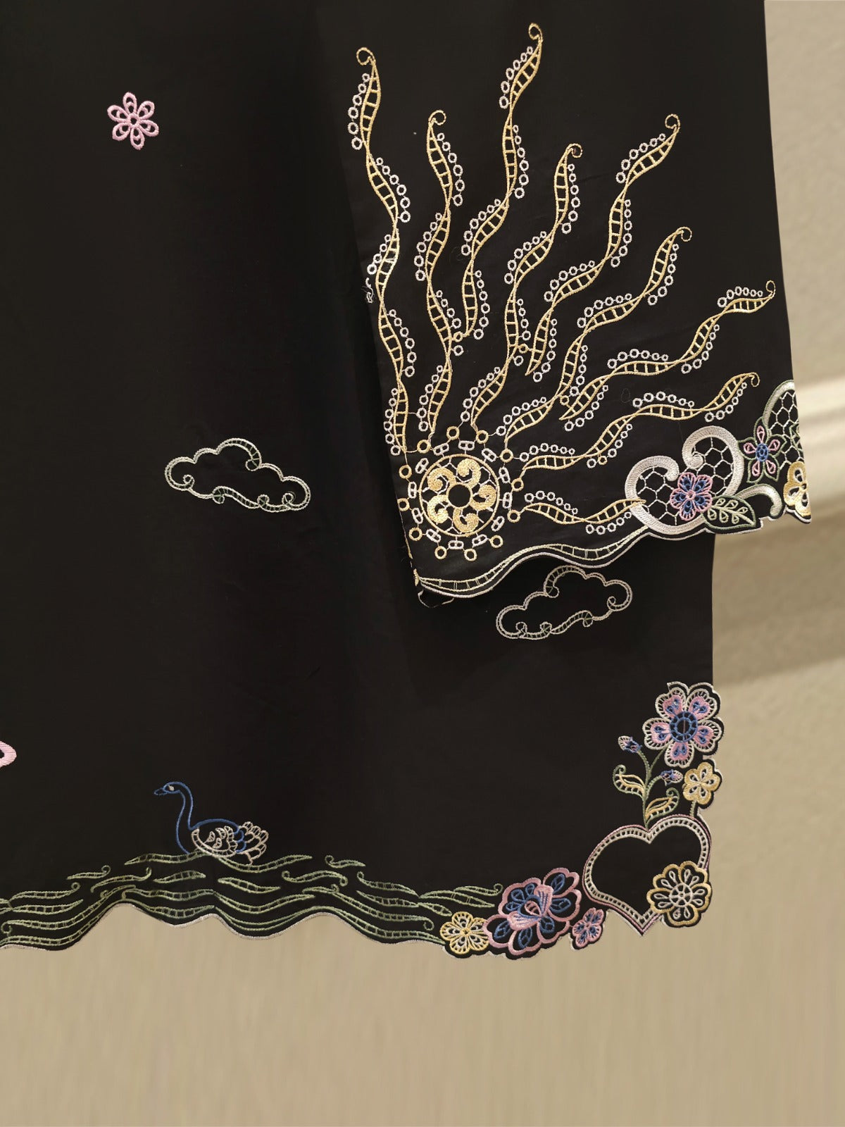 2 Piece - Embroidered Cambric Suit