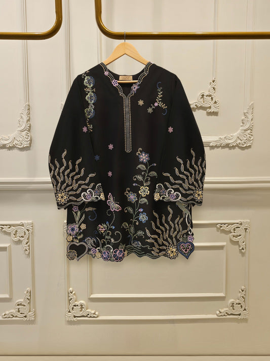 2 Piece - Embroidered Cambric Suit