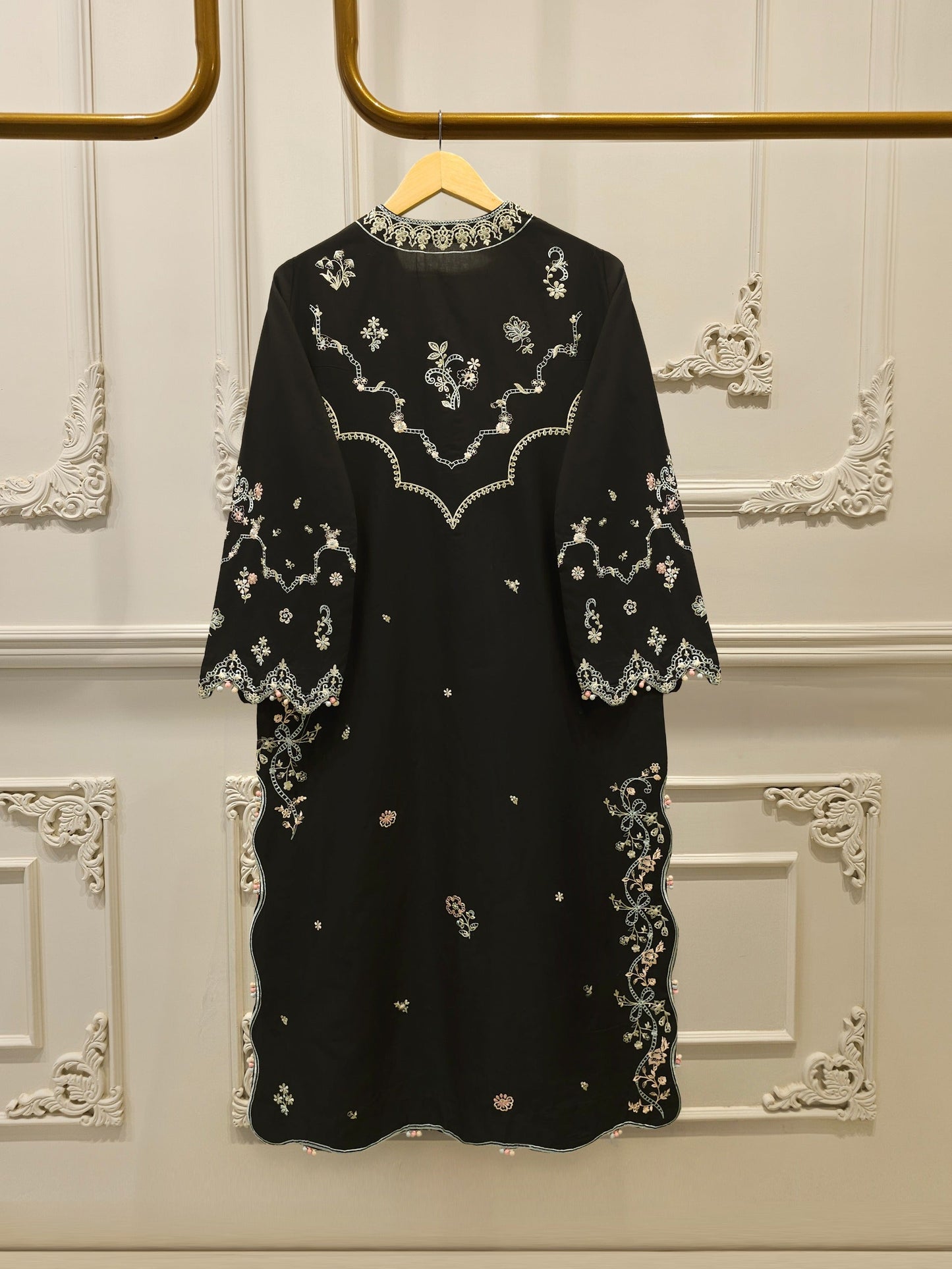 2 Piece - Embroidered Cambric Suit