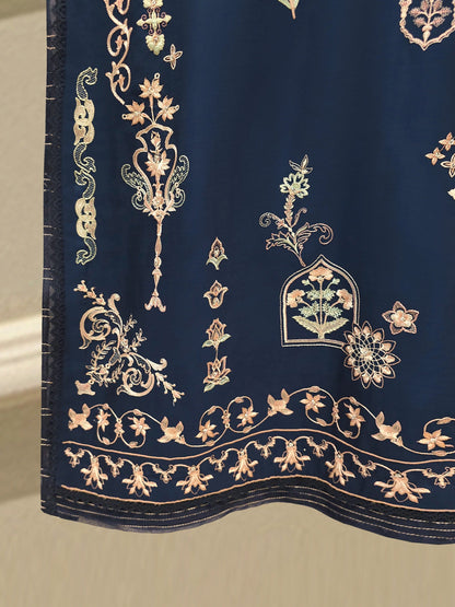 2 Piece- Pure khadi Silk Embroidered Suit S114861