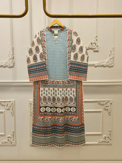 Elegant Digital Printed Cambric Shirt