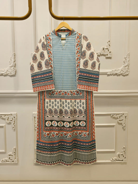 Elegant Digital Printed Cambric Shirt