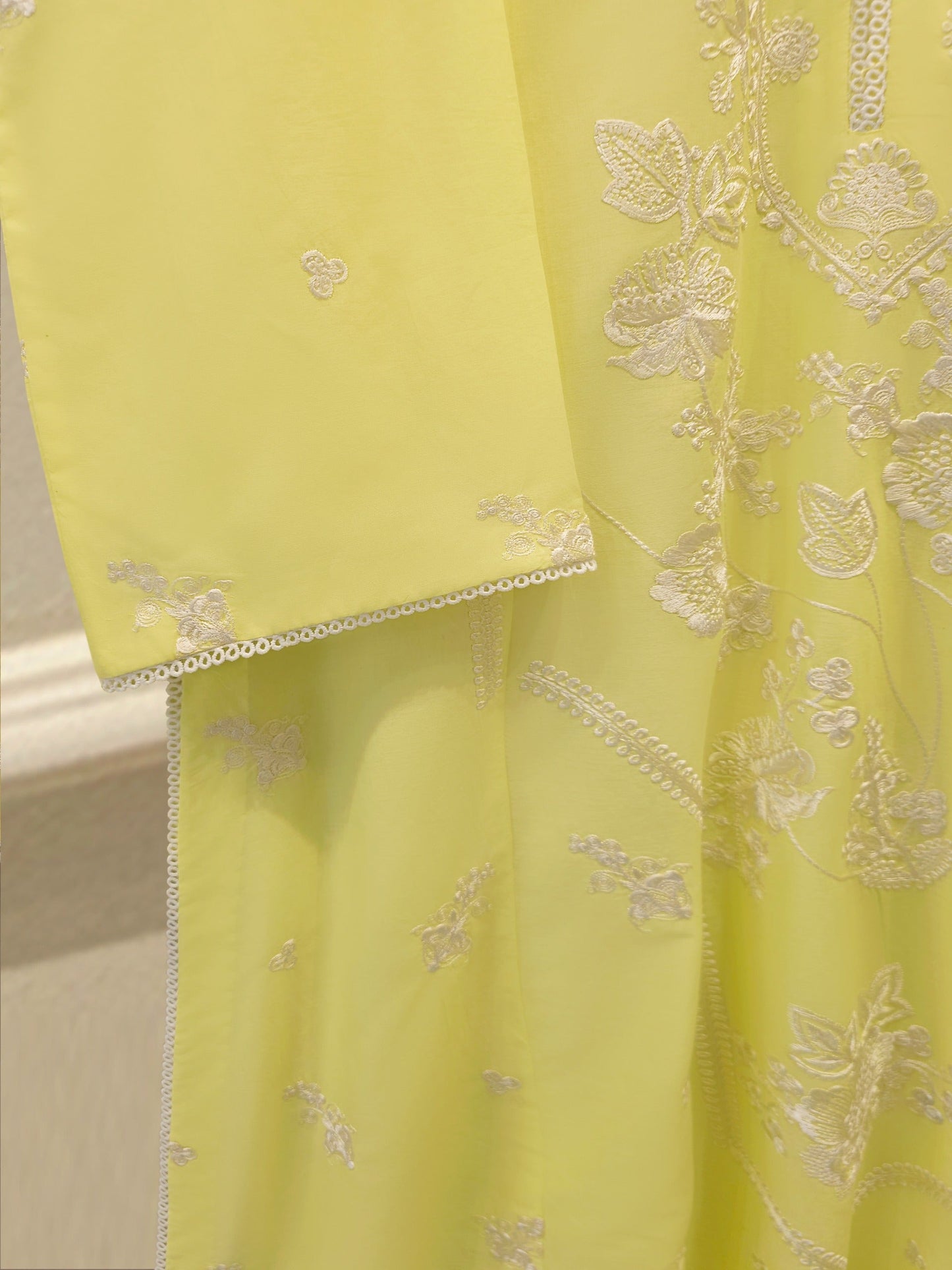 3 Piece - Embroidered Cambric Suit