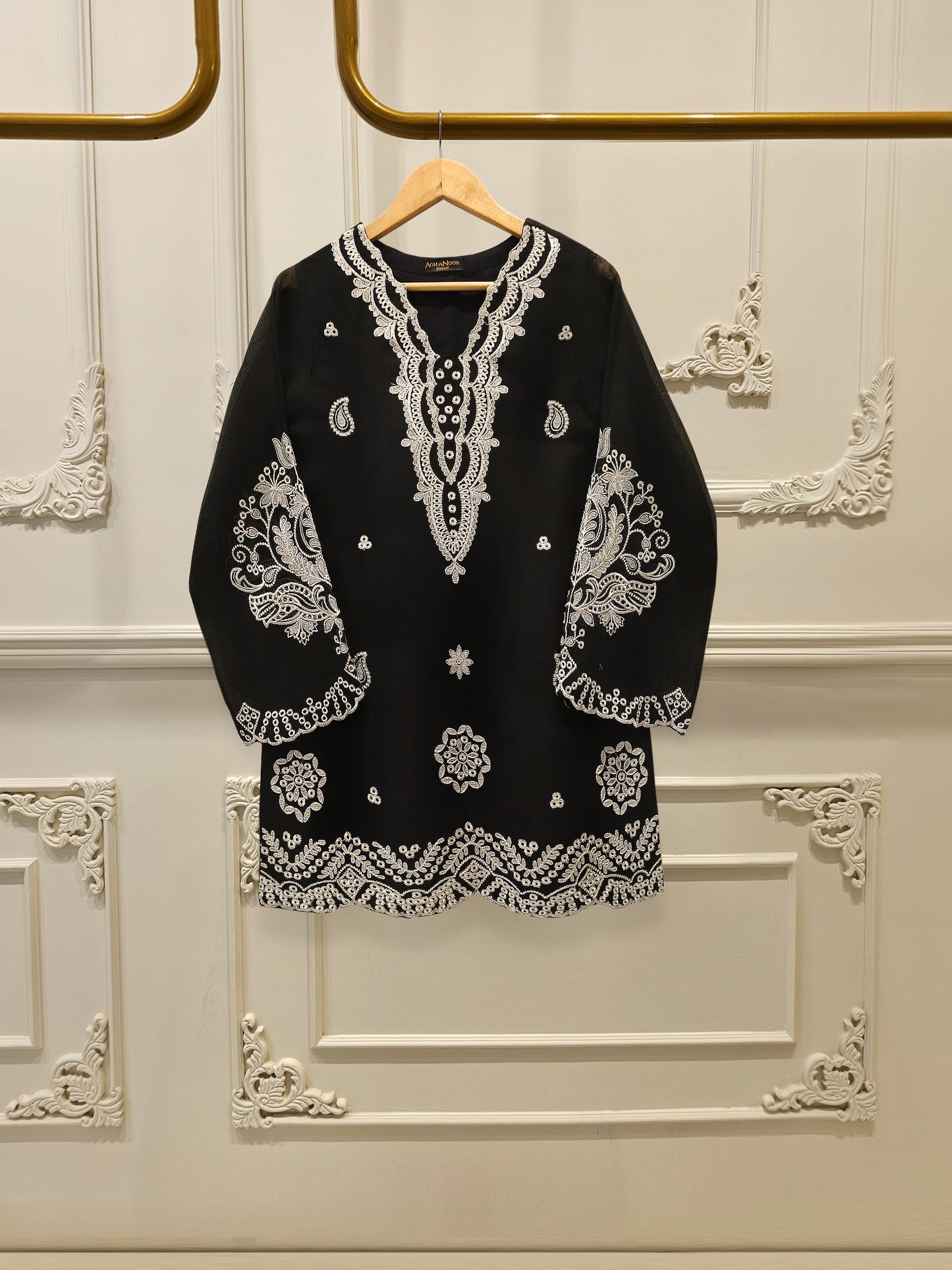 2 Piece - Embroidered cotton net Suit