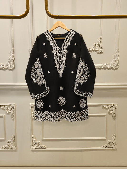 2 Piece - Embroidered cotton net Suit