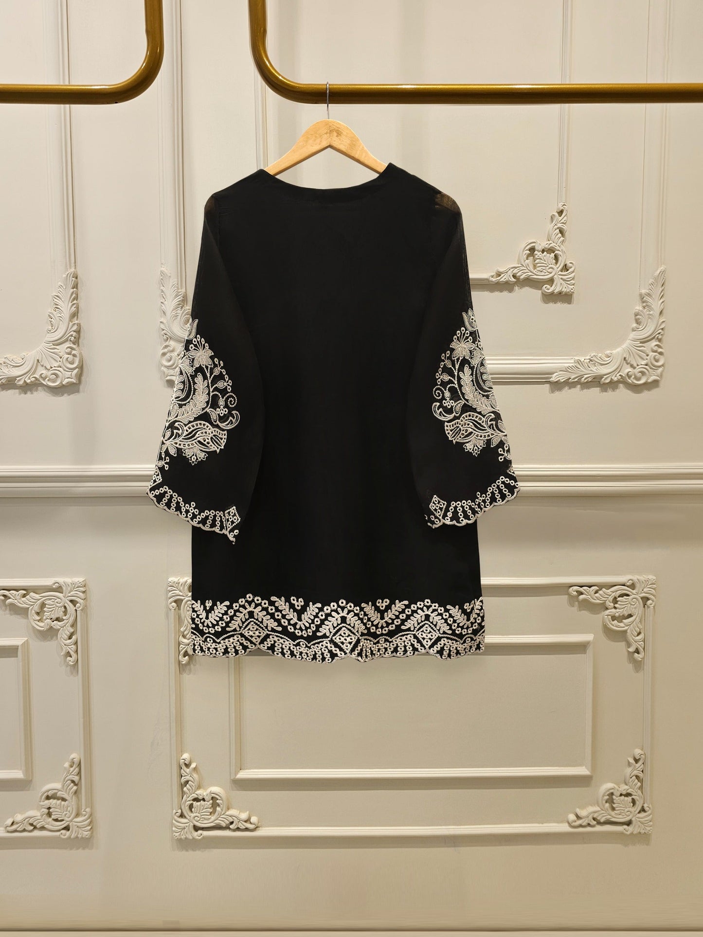 2 Piece - Embroidered cotton net Suit