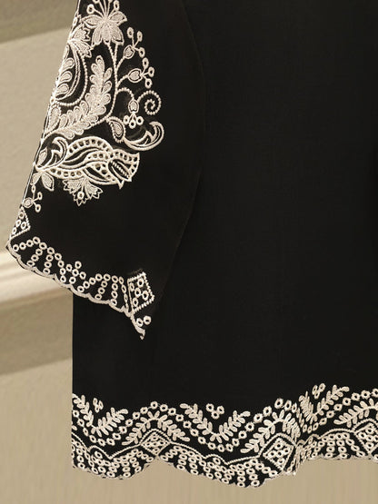 2 Piece - Embroidered cotton net Suit