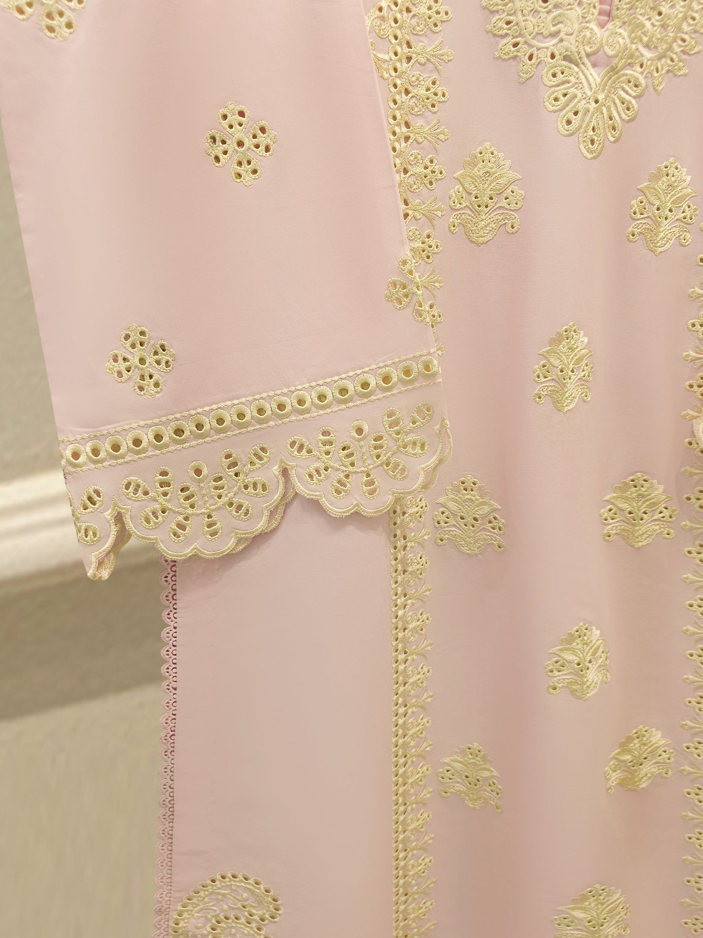 3 Piece - Embroidered Cambric Suit